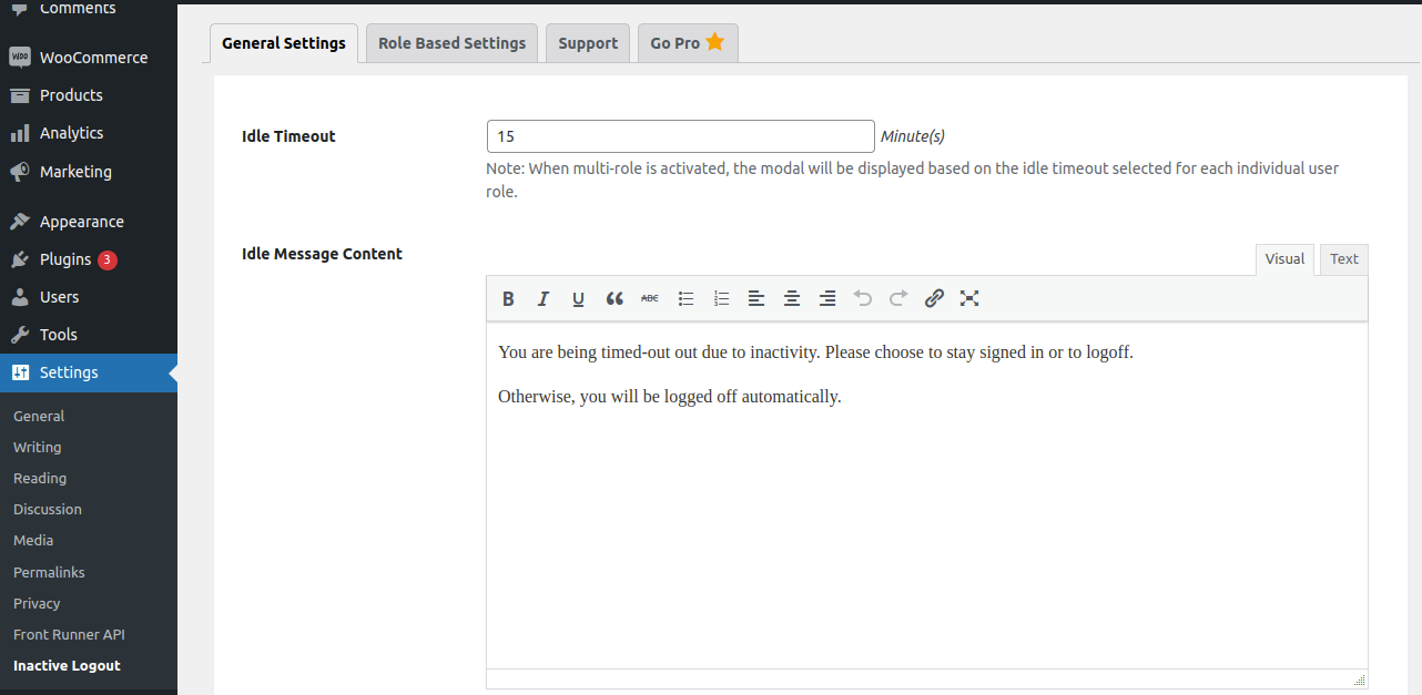 WordPress Security – Inactive Logout Plugin
