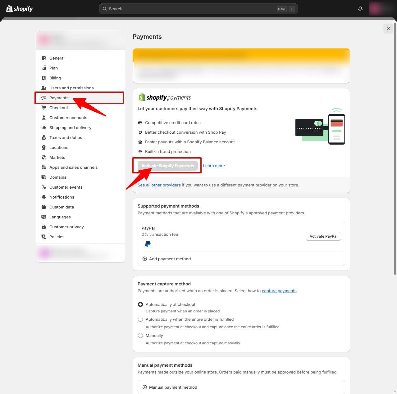 How to Set Up Shopify Payments