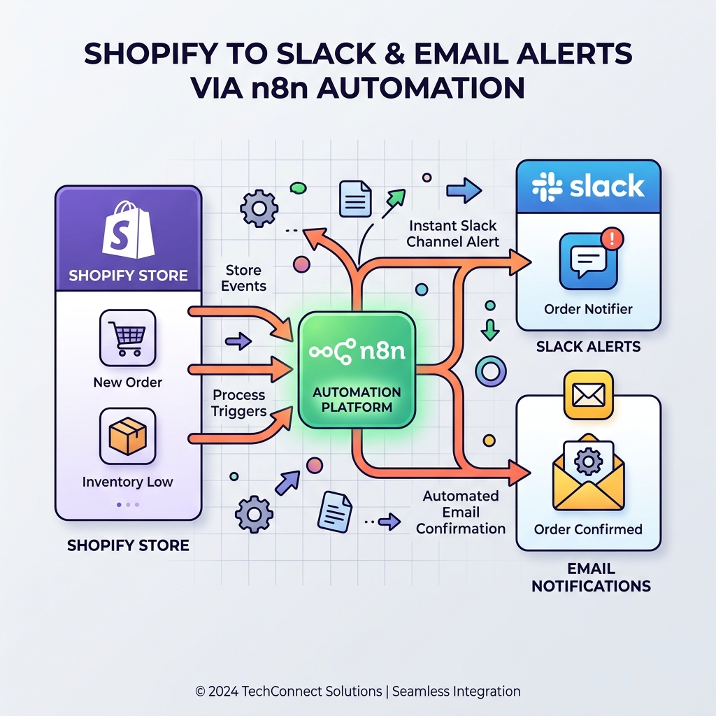 Monitor Shopify orders and send no-order alerts via Slack and email